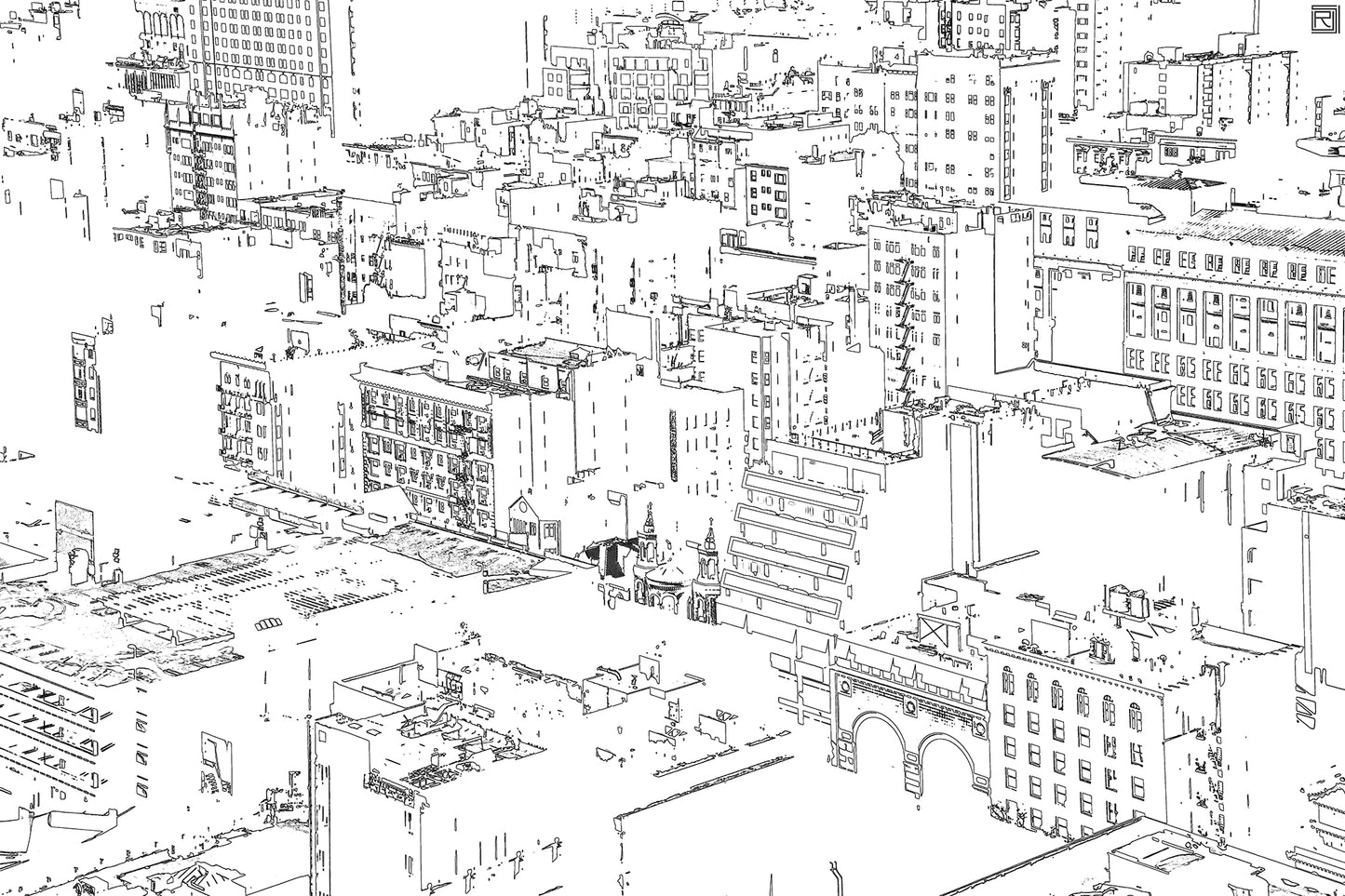 'SF: Line Art Photographic Sketch'